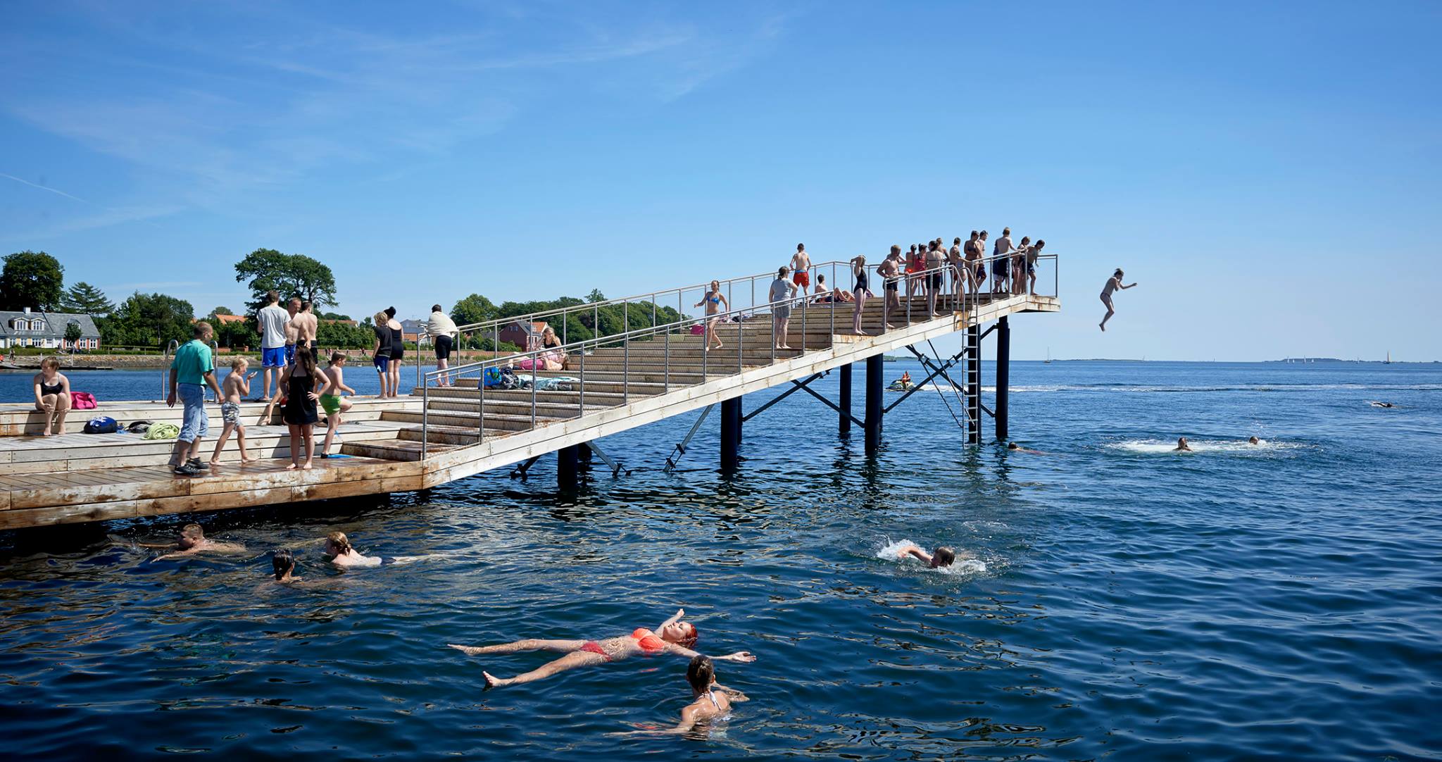 Photo of Faaborg Habour Bath by CREO Architects, JDS and KLAR. Photo Credit: CREO Architects