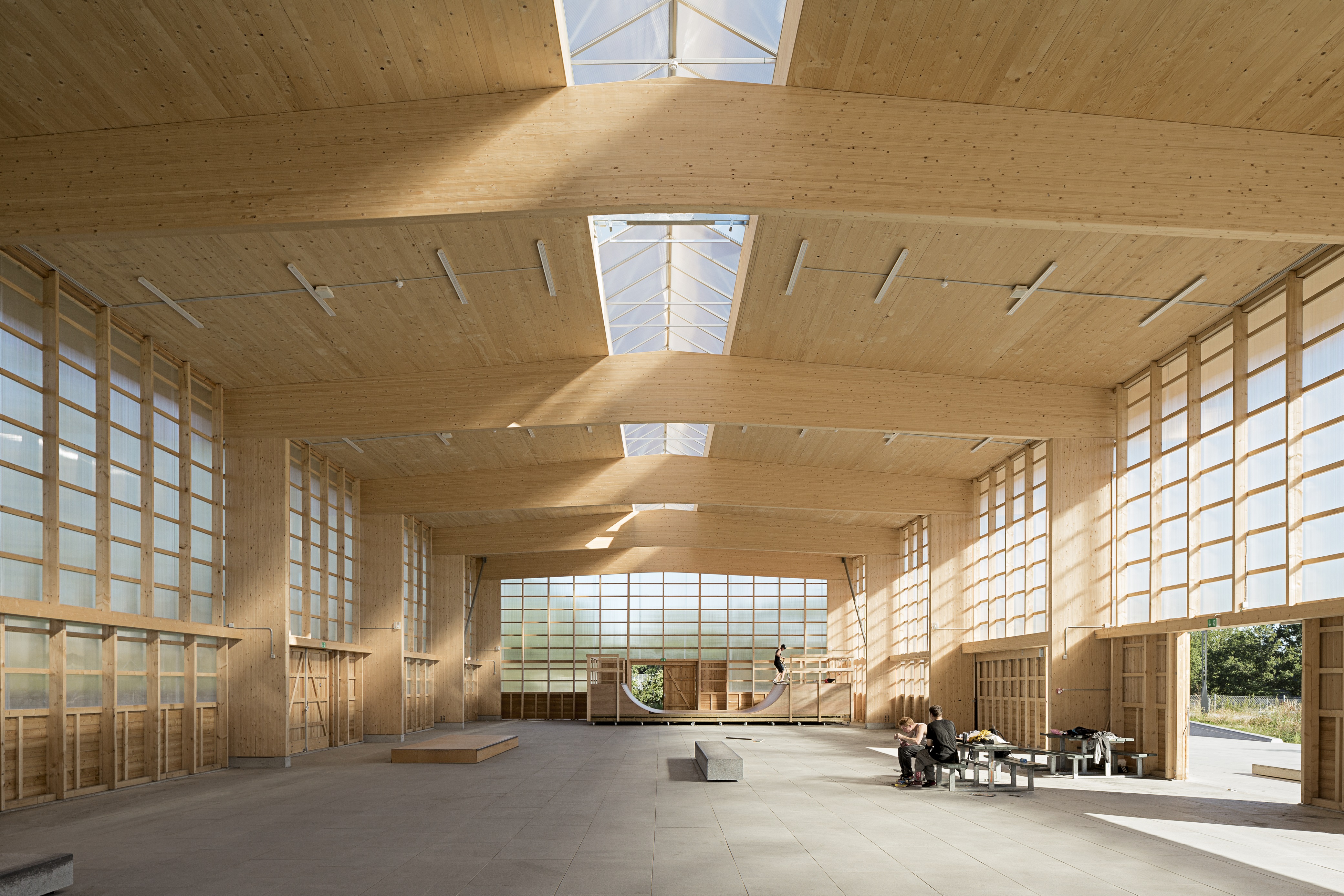 Photo of Gymnasium for street sports by Vandkunsten Architects. Photo credit: Mads Frederik.