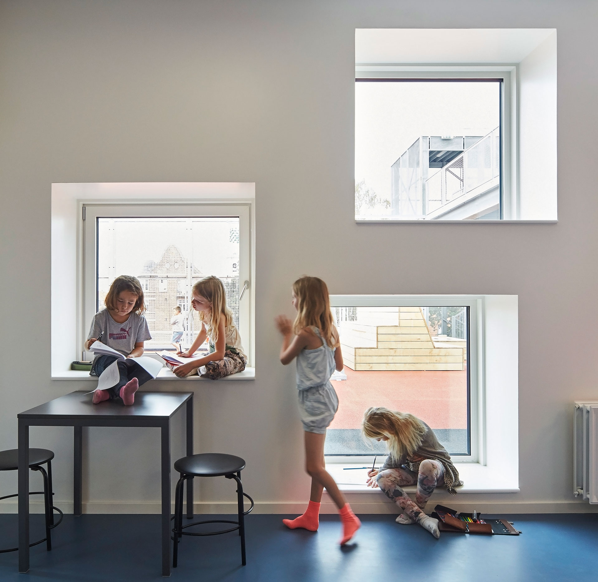 Foto af Frederiksbjerg Skole, AArhus af Henning Larsen Architects, GPP Arkitekter og Møller & Grønborg. Foto: Hufton + Crow