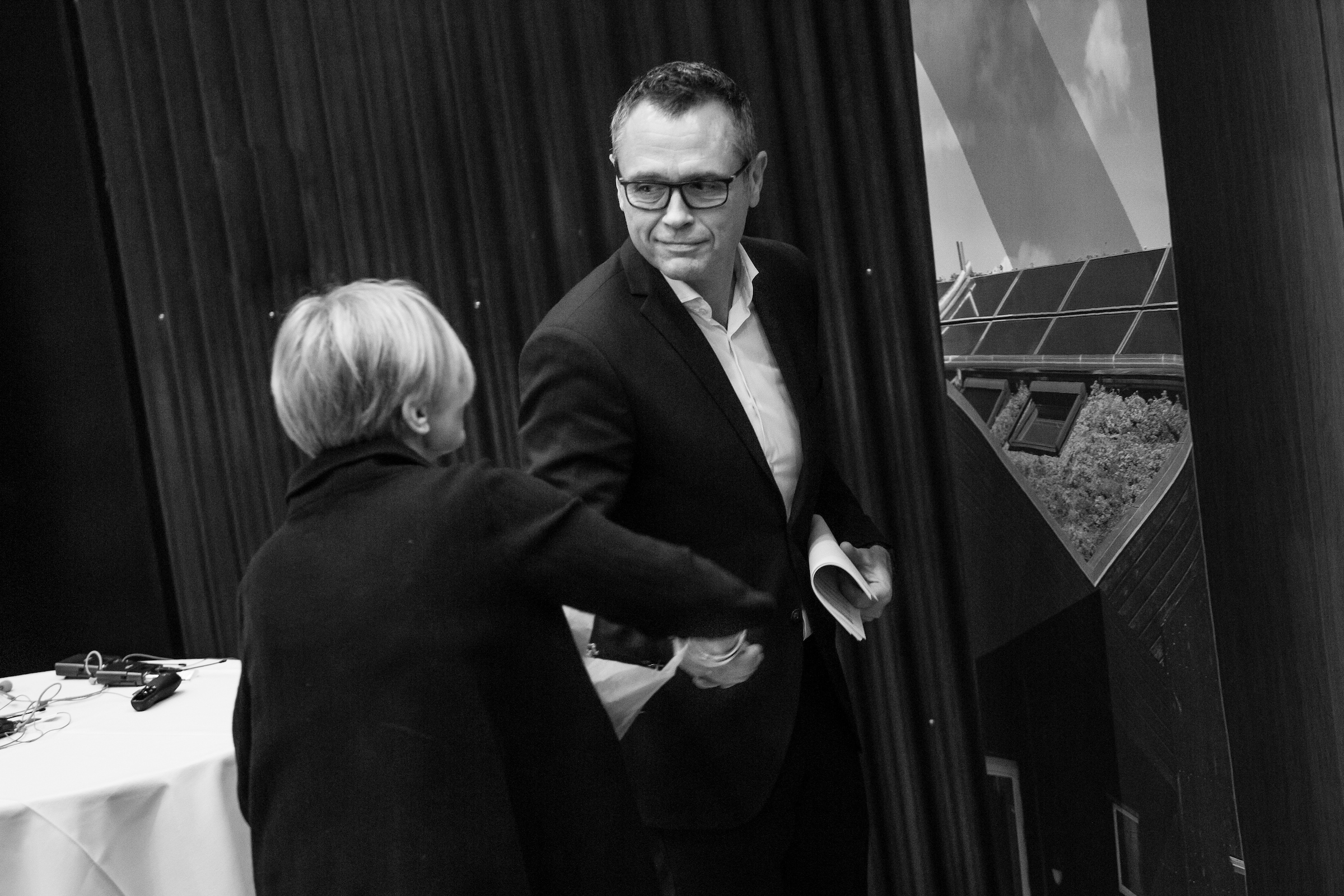 Kulturminister Mette Bock og bestyrelsesformand Kolja Nielsen
