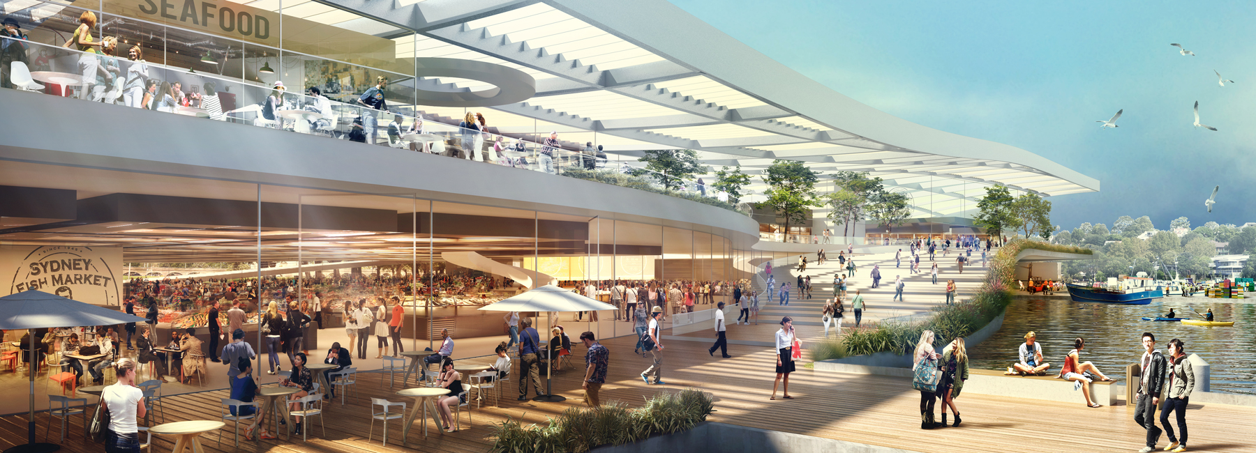 Den danske arkitektvirksomhed 3XN har vundet konkurrencen om at tegne det nye Fish Market i Sydney. Foto: Fish Market 3XN