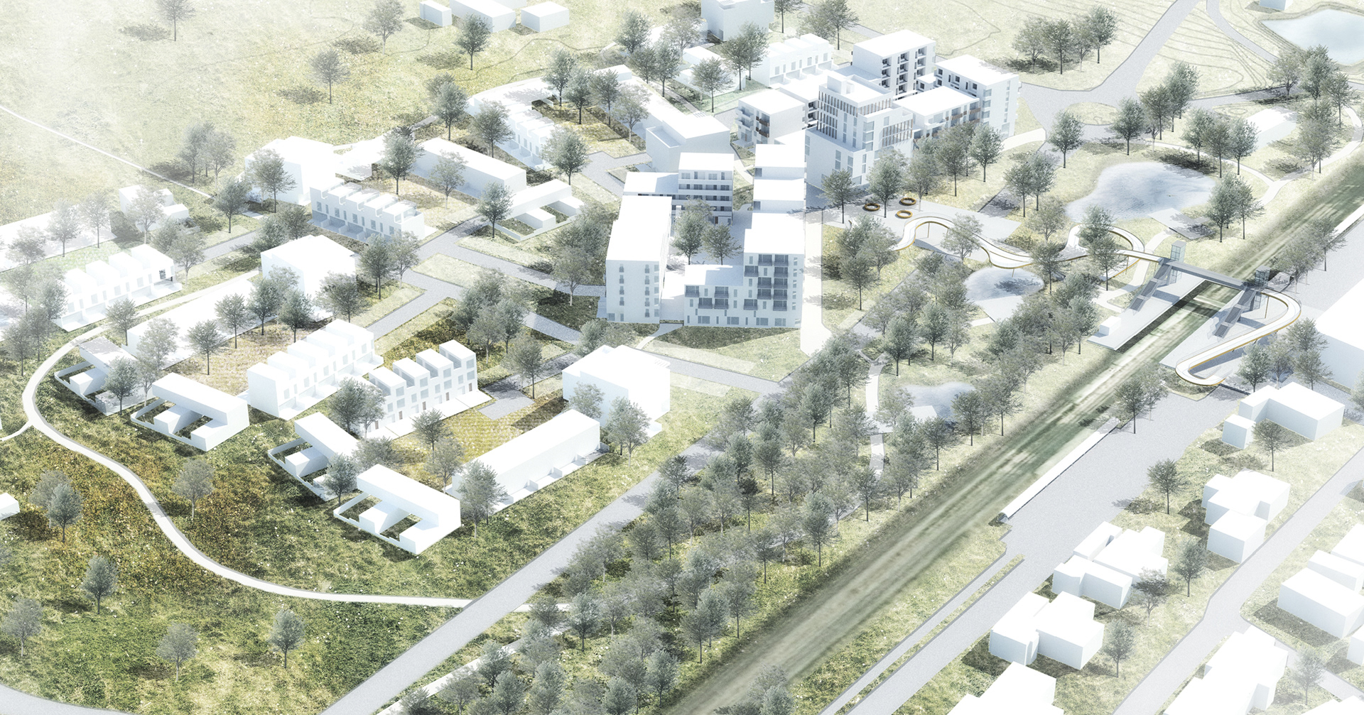 Foto: visualisering af projekt i Støvring Ådale