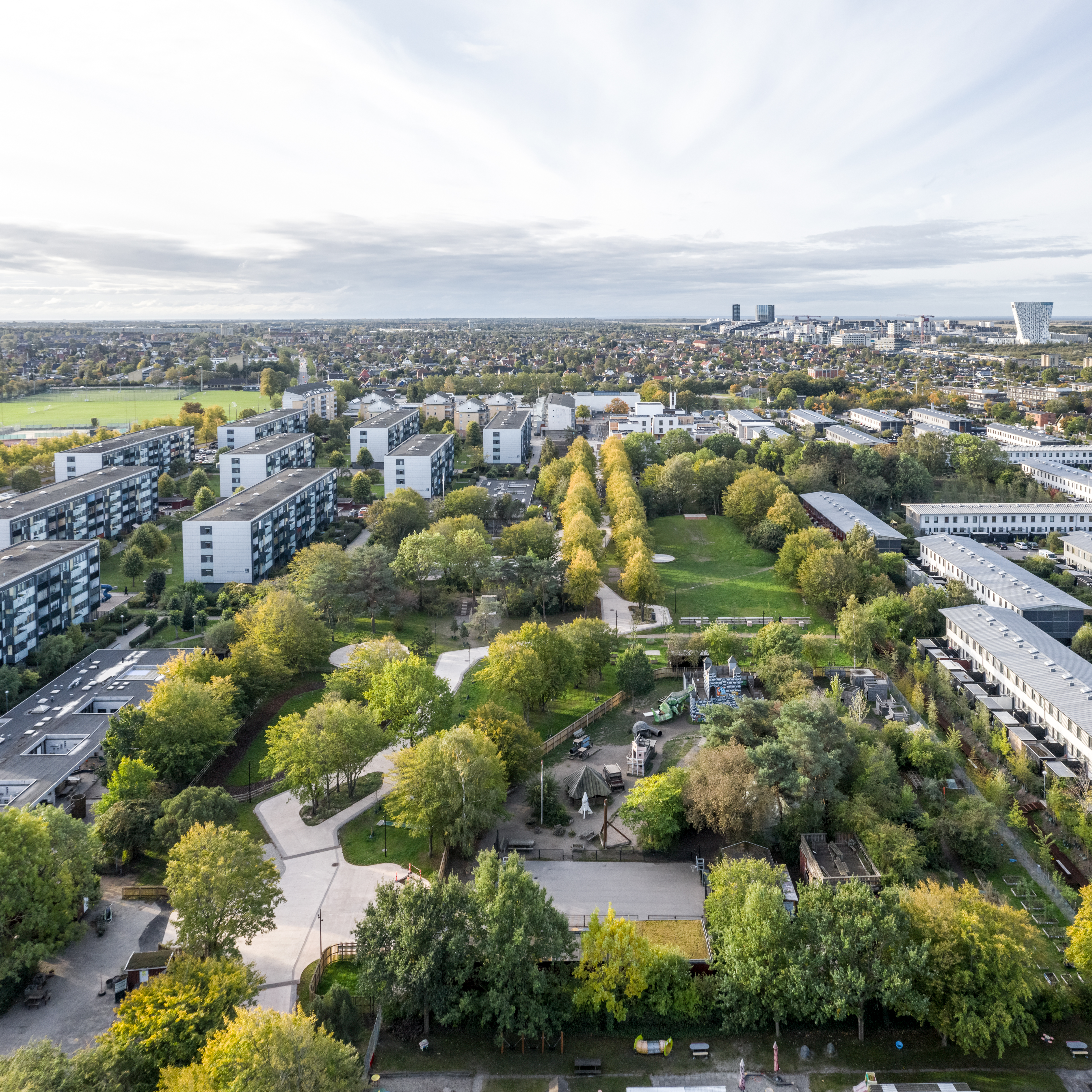 Dronefoto af Remiseparken