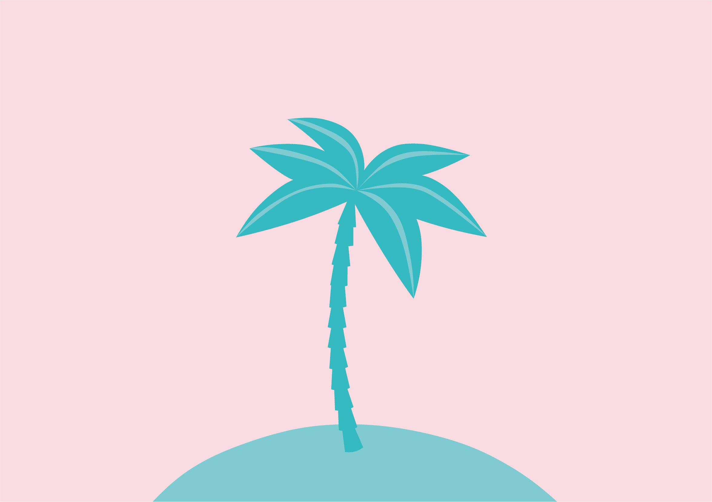 Illustration med palme