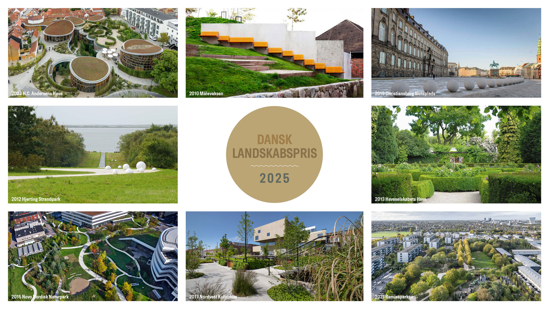 Collage af tidligere vindere