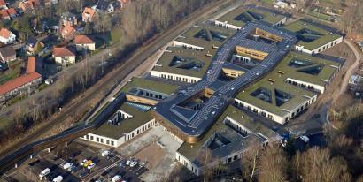 PensionDanmark har i et OPP samarbejde med Vejle Kommune og Arkitema Architects bygget Nyt Psykiatrisk Hospital i Vejle. FOTO AF NYT PSYK I VEJLE