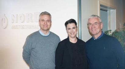 Arkitektfirmaet NORD A/S ejerkreds Klaus Christensen, Marie M. Vinther og Bengt Nielsen. Arkitektfirmaet NORD A/S. Foto: Jacob Rimmer