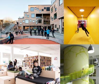 Frederiksbjerg Skole, Lisbjergskolen og Søndervangskolen i Aarhus. Billede af Frederiksbjerg Skole, Søndervangskolen og Lisbjergskolen i Aarhus.