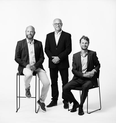 Thomas Hjortlund Svendsen, Jens Ole Bahr og Anders Christian Bregnballe. Friis & Moltke Architects Foto af Thomas Hjortlund Svendsen, Jens Ole Bahr og Anders Christian Bregnballe. Foto: Martin Gravgaard