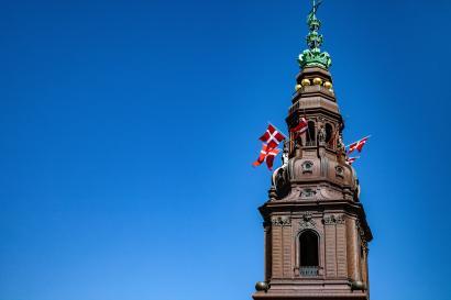 Foto af tårnet på Christiansborg