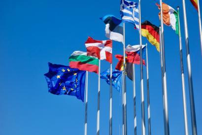 Billede af europæiske flag.