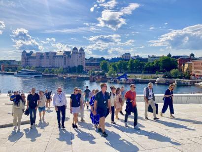 I efteruddannelsen i Strategisk Byledelse kommer kursisterne rundt i både ind- og udland for at lade sig inspirere. Her er et hold kommunaldirektører i Gent i Belgium. 