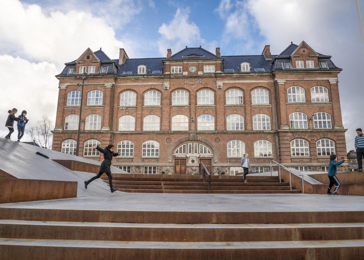 Skate - og aktivitetspark ved Læssøesgades Skole